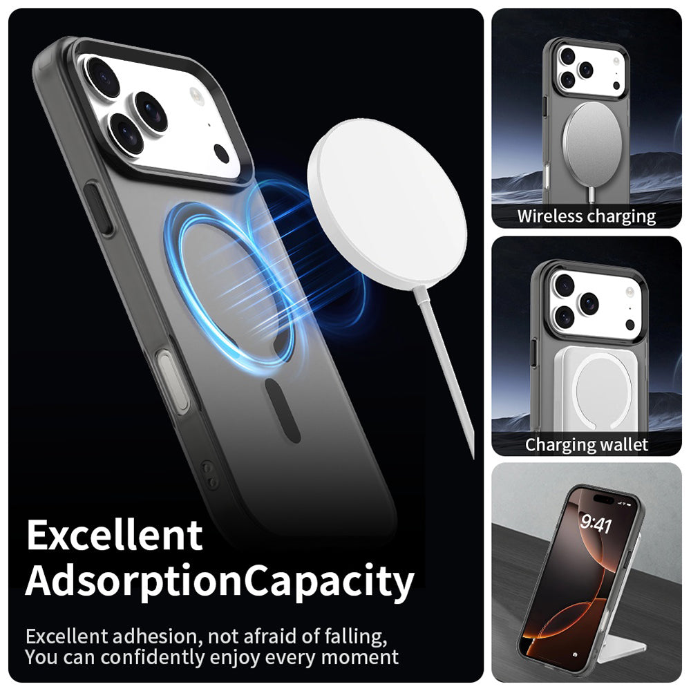 Husa MagSafe pentru Apple iPhone 18 Pro / 17 Pro, Techsuit, CandyCase, Neagra