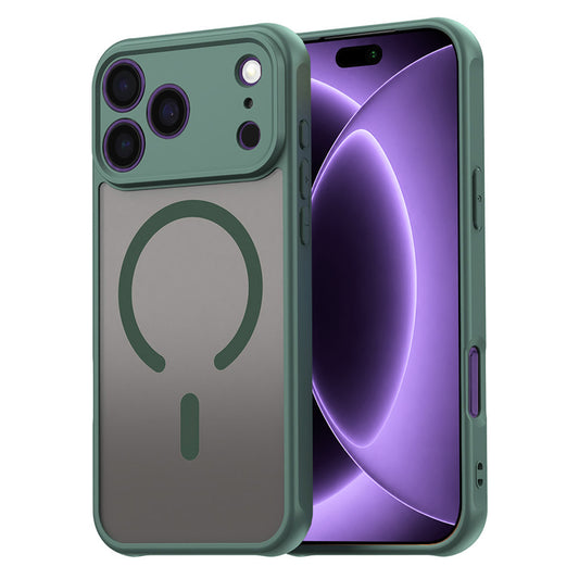 Husa MagSafe pentru Apple iPhone 18 Pro / 17 Pro, Techsuit, HaloFrost II, Verde