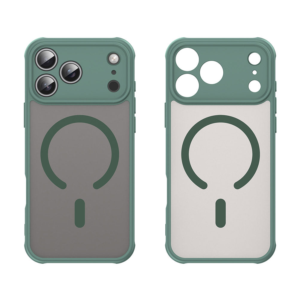 Husa MagSafe pentru Apple iPhone 18 Pro / 17 Pro, Techsuit, HaloFrost II, Verde