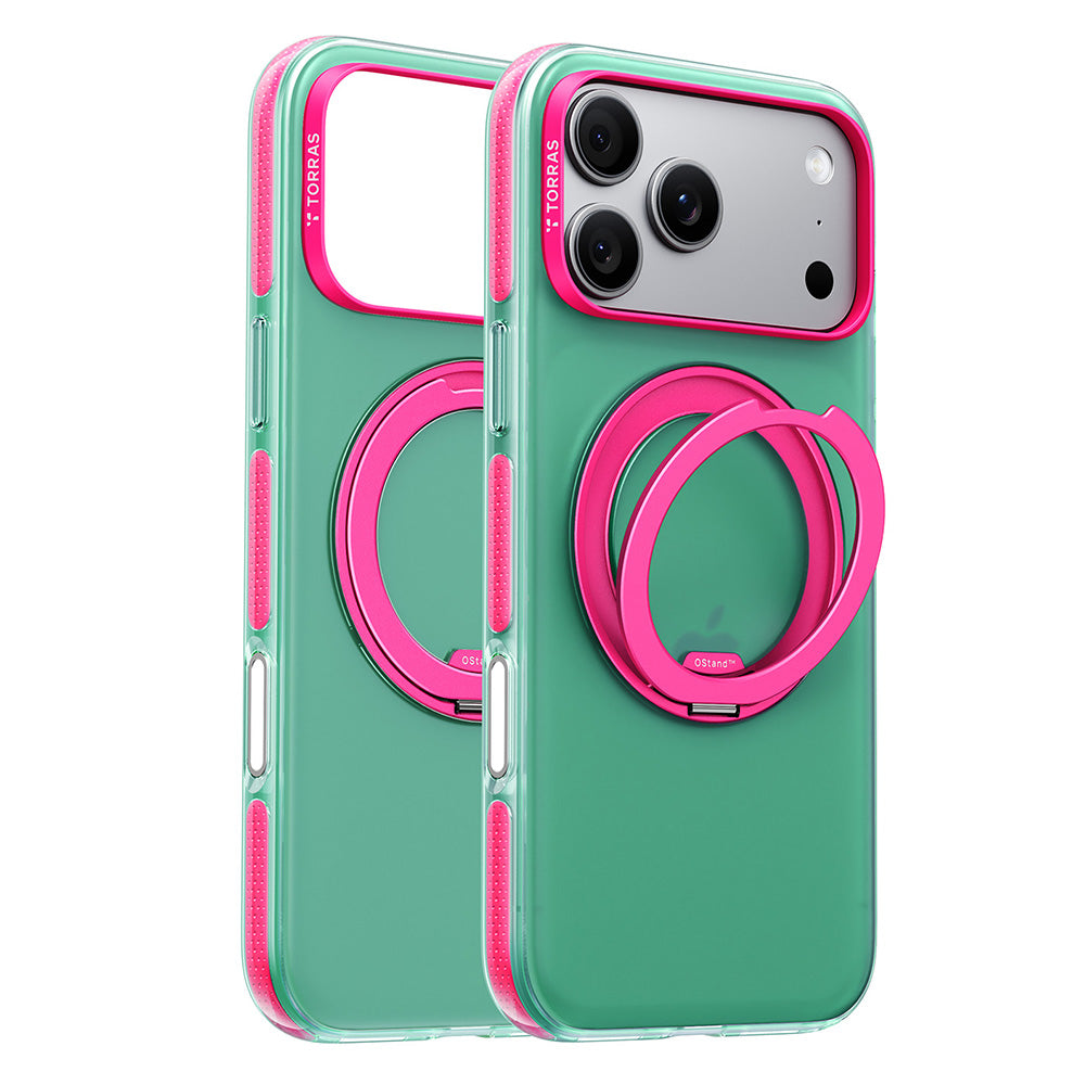Husa MagSafe pentru Apple iPhone 18 Pro / 17 Pro, Torras, Ostand O3 Hue, Verde