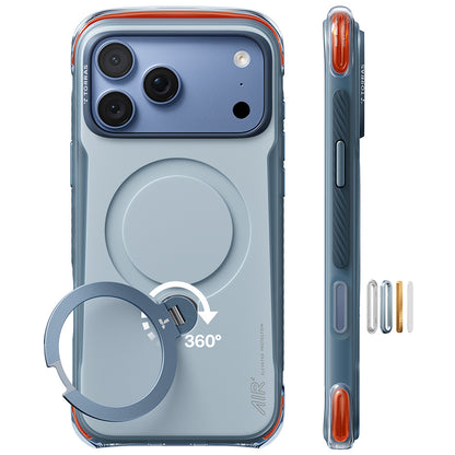 Husa MagSafe pentru Apple iPhone 18 Pro / 17 Pro, Torras, Ostand Q3 Air Pro, Bleu