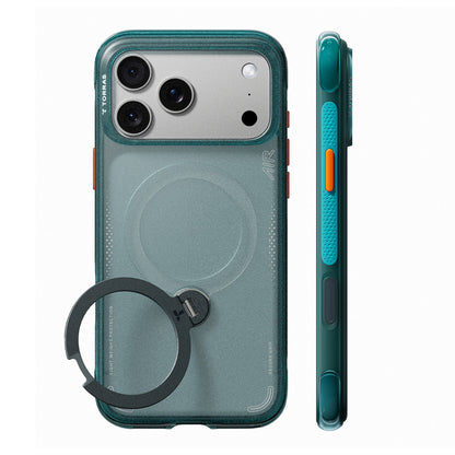 Husa MagSafe pentru Apple iPhone 18 Pro / 17 Pro, Torras, Ostand Q3 Air, Verde