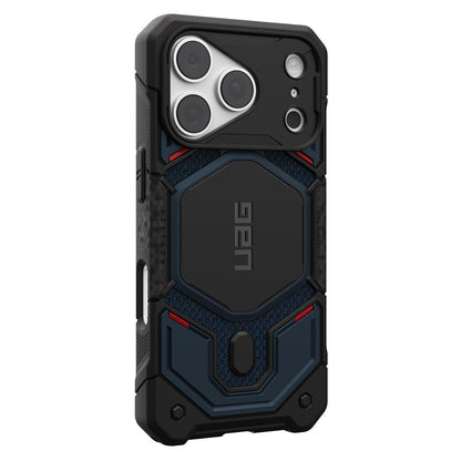 Husa MagSafe pentru Apple iPhone 18 Pro / 17 Pro, Urban Armor Gear, Monarch Pro Kevlar, Bleumarin