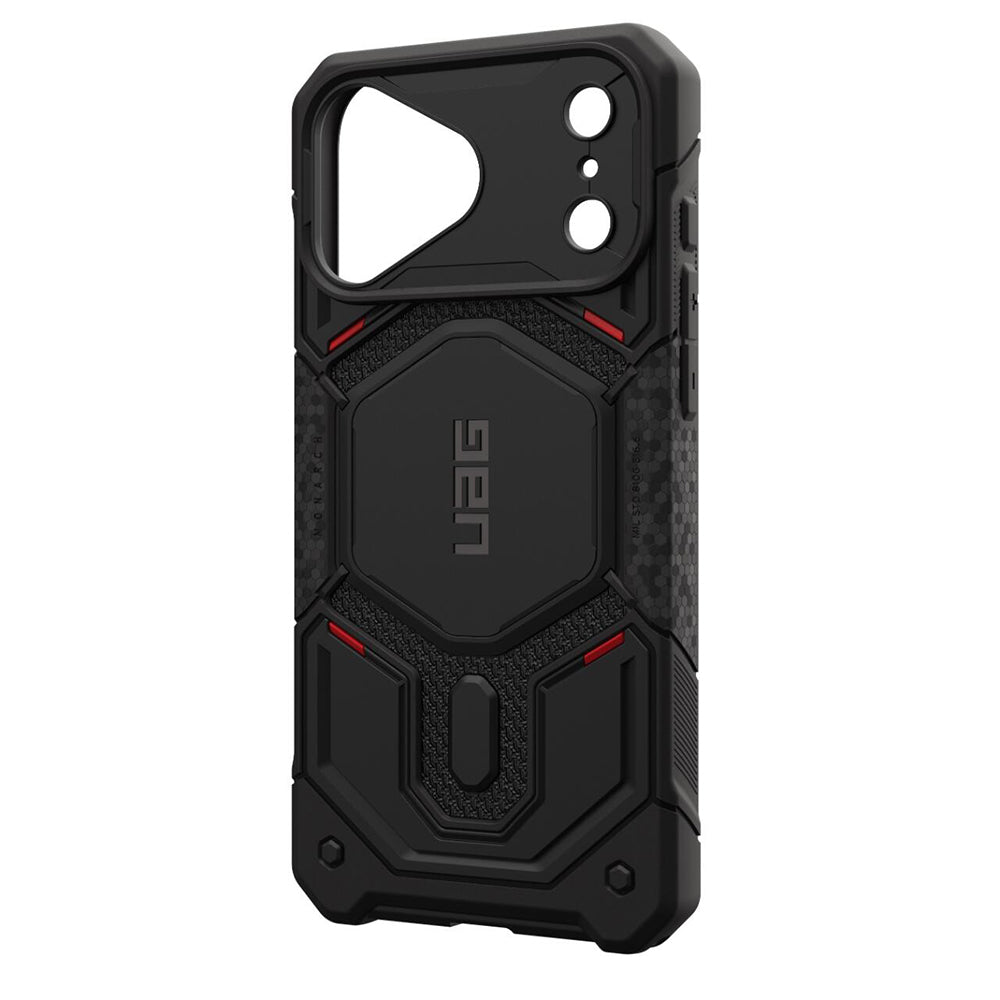 Husa MagSafe pentru Apple iPhone 18 Pro / 17 Pro, Urban Armor Gear, Monarch Pro Kevlar, Neagra