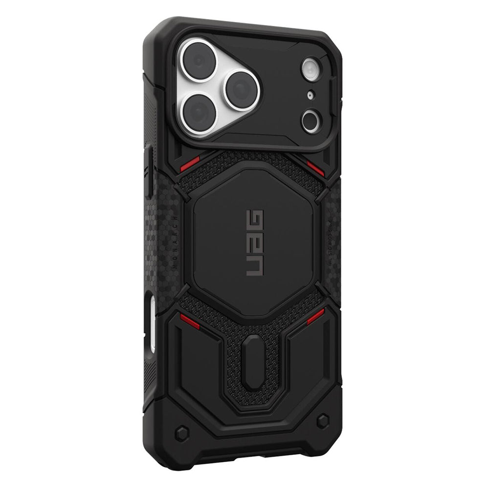 Husa MagSafe pentru Apple iPhone 18 Pro / 17 Pro, Urban Armor Gear, Monarch Pro Kevlar, Neagra