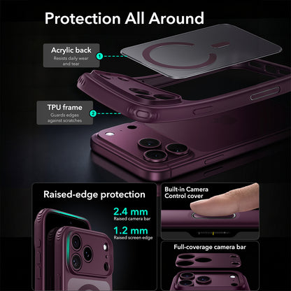 Husa MagSafe pentru Apple iPhone 18 Pro, ESR, Classic Hybrid, Visinie Inchis Satinata