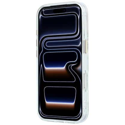 Husa MagSafe pentru Apple iPhone 18 Pro, Guess, Ring Stand Script Metal Logo, Transparenta