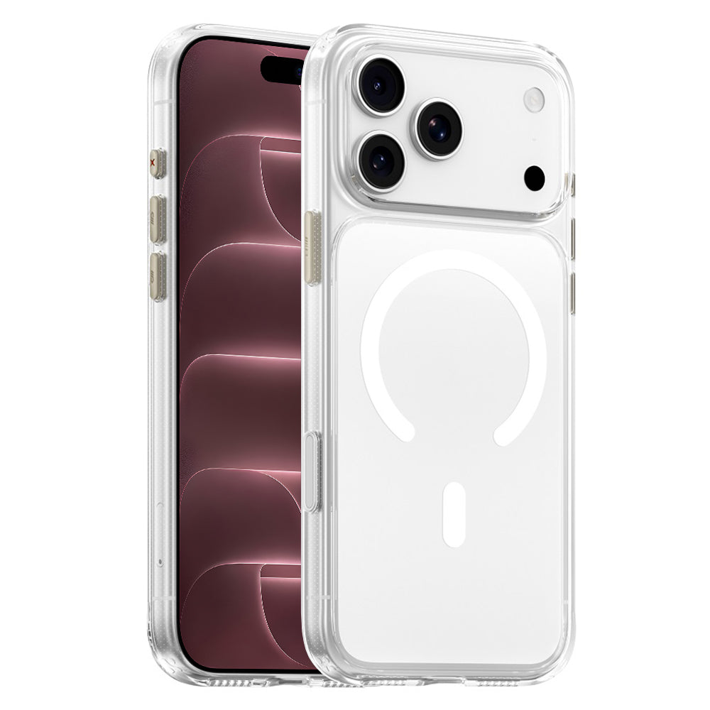 Husa MagSafe pentru Apple iPhone 18 Pro Max / 17 Pro Max, Blueo, Crystal+ Anti-Drop, Transparenta