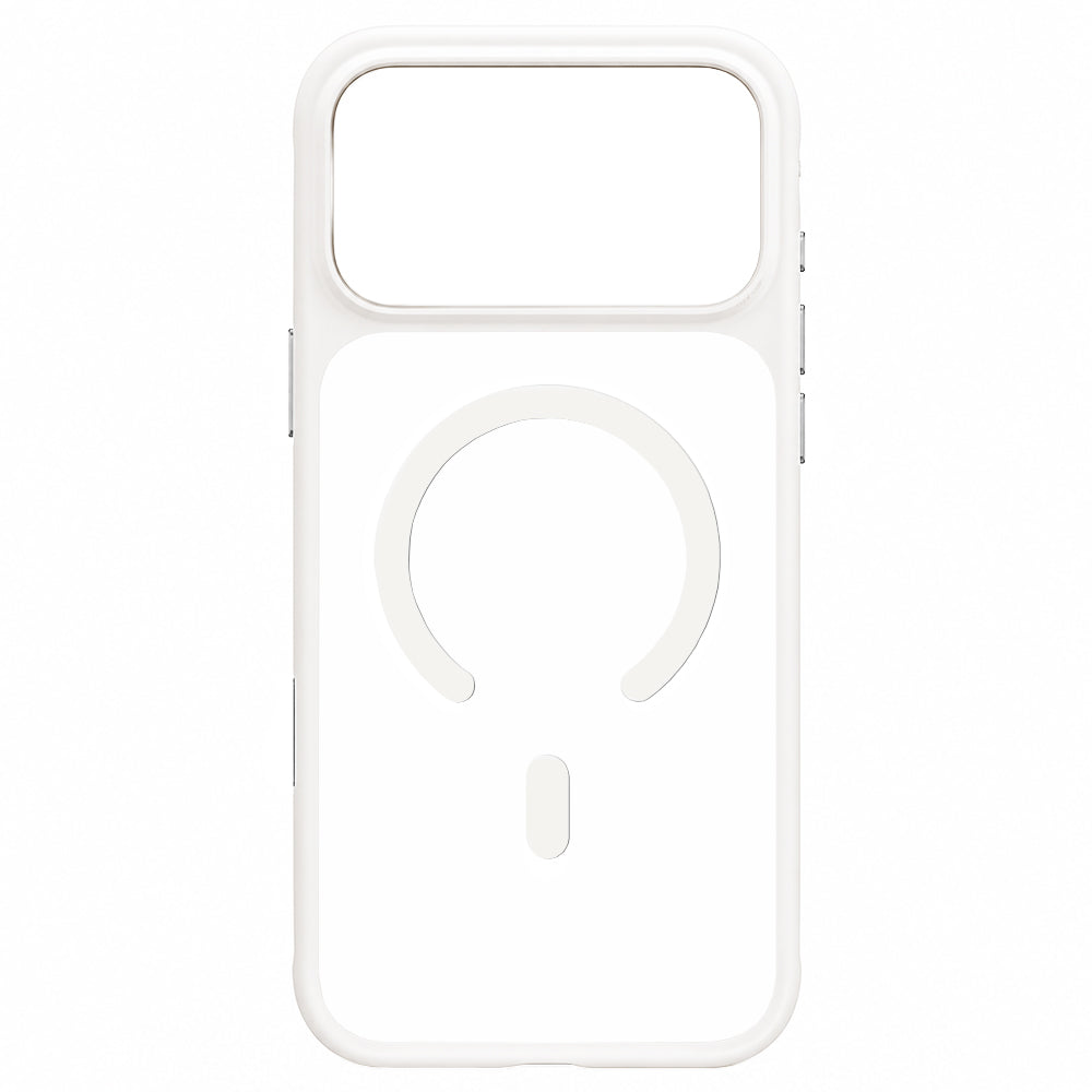 Husa MagSafe pentru Apple iPhone 18 Pro Max / 17 Pro Max, Blueo, Skin Friendly Anti-Drop, Alba Satinata