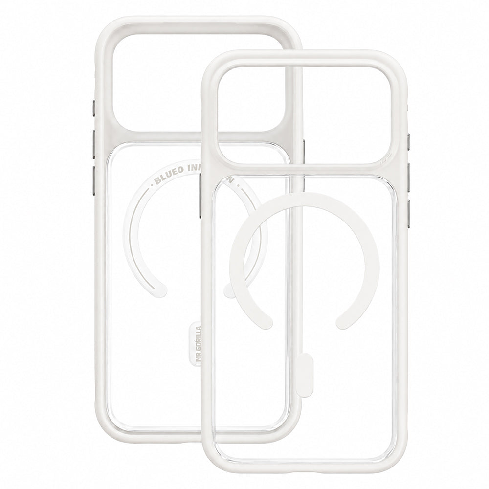 Husa MagSafe pentru Apple iPhone 18 Pro Max / 17 Pro Max, Blueo, Skin Friendly Anti-Drop, Alba Satinata