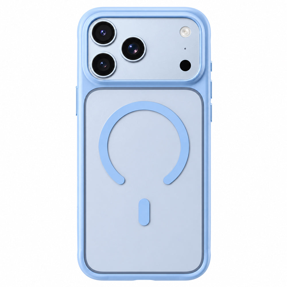 Husa MagSafe pentru Apple iPhone 18 Pro Max / 17 Pro Max, Blueo, Skin Friendly Anti-Drop, Albastra Satinata