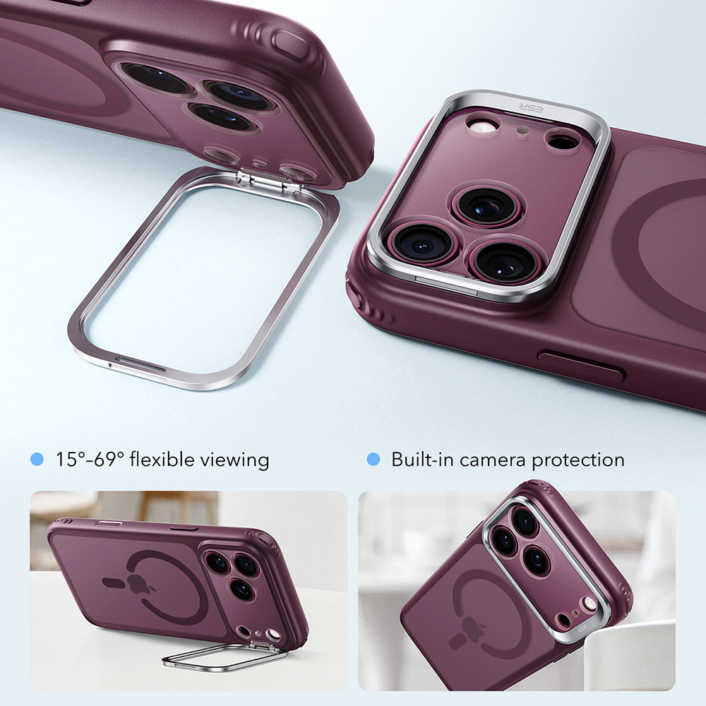 Husa MagSafe pentru Apple iPhone 18 Pro Max / 17 Pro Max, ESR, Classic Hybrid Kickstand, Visinie Inchis Satinata