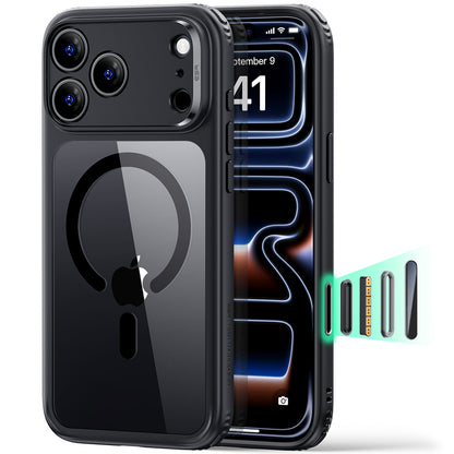 Husa MagSafe pentru Apple iPhone 18 Pro Max / 17 Pro Max, ESR, Classic Hybrid, Neagra Transparenta