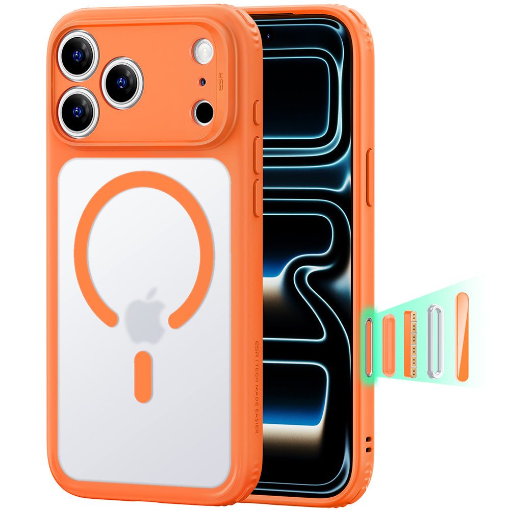 Husa MagSafe pentru Apple iPhone 18 Pro Max / 17 Pro Max, ESR, Classic Hybrid, Portocalie Satinata