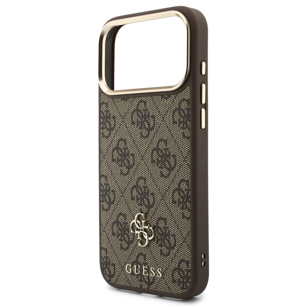 Husa MagSafe pentru Apple iPhone 18 Pro Max / 17 Pro Max, Guess, 4G Cardslot & Big Strap, Maro