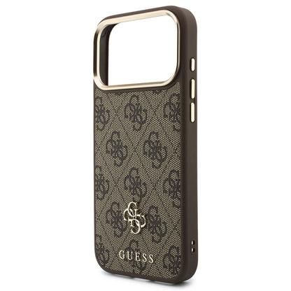 Husa MagSafe pentru Apple iPhone 18 Pro Max / 17 Pro Max, Guess, 4G Cardslot & Big Strap, Maro
