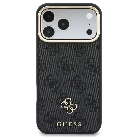 Husa MagSafe pentru Apple iPhone 18 Pro Max / 17 Pro Max, Guess, 4G Cardslot & Big Strap, Neagra