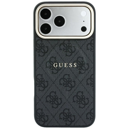 Husa MagSafe pentru Apple iPhone 18 Pro Max / 17 Pro Max, Guess, 4G Embossed Classic, Neagra