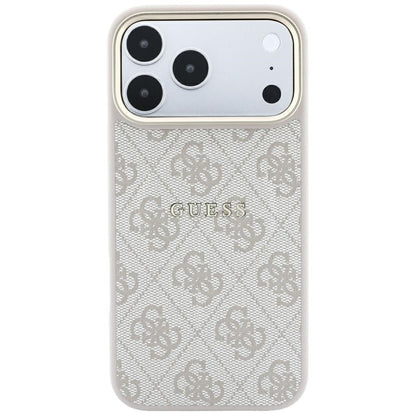 Husa MagSafe pentru Apple iPhone 18 Pro Max / 17 Pro Max, Guess, 4G Embossed Classic, Roz