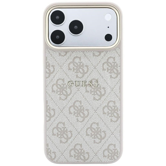 Husa MagSafe pentru Apple iPhone 18 Pro Max / 17 Pro Max, Guess, 4G Embossed Classic, Roz