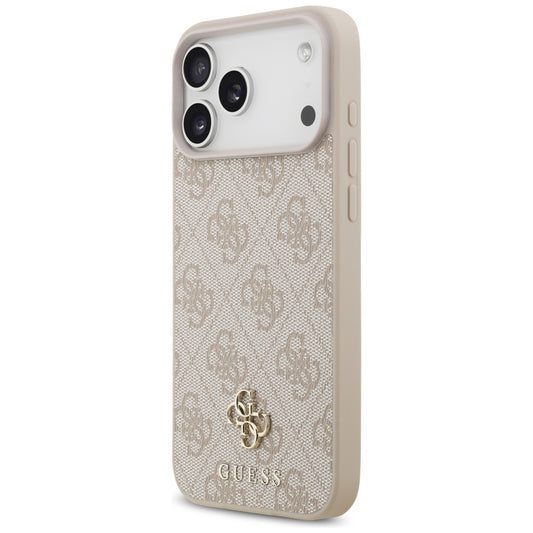 Husa MagSafe pentru Apple iPhone 18 Pro Max / 17 Pro Max, Guess, 4G Small and Classic, Roz