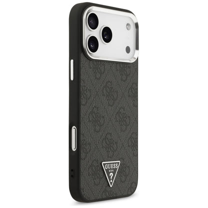 Husa MagSafe pentru Apple iPhone 18 Pro Max / 17 Pro Max, Guess, 4G Triangle Logo, Neagra