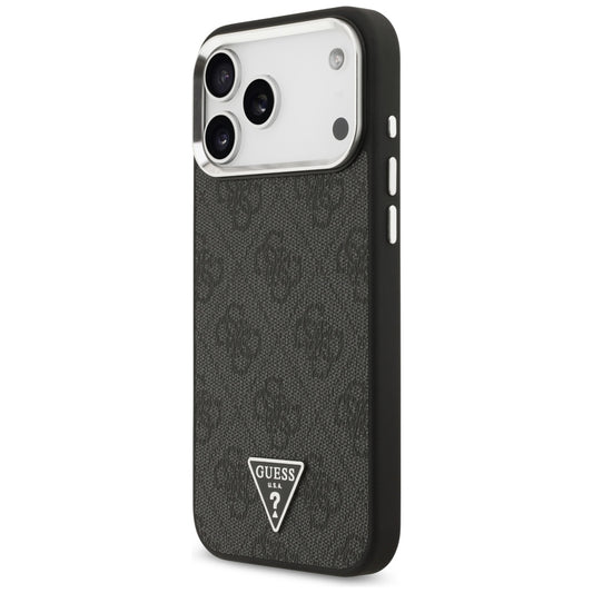 Husa MagSafe pentru Apple iPhone 18 Pro Max / 17 Pro Max, Guess, 4G Triangle Logo, Neagra