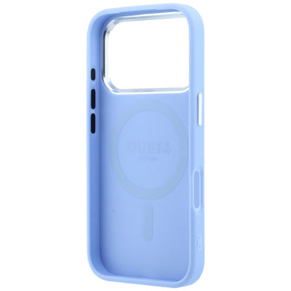 Husa MagSafe pentru Apple iPhone 18 Pro Max / 17 Pro Max, Guess, Grained Triangle Logo, Bleu