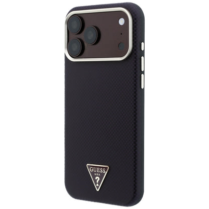 Husa MagSafe pentru Apple iPhone 18 Pro Max / 17 Pro Max, Guess, Kevlar Triangle Logo, Visinie