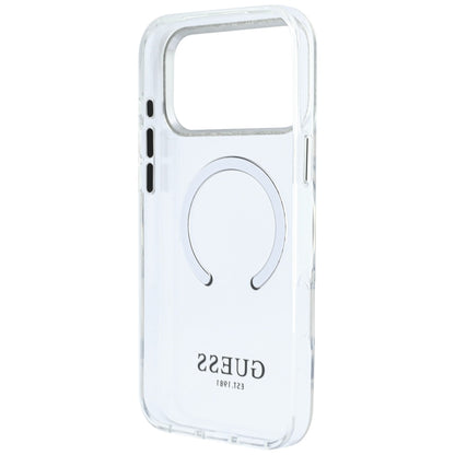Husa MagSafe pentru Apple iPhone 18 Pro Max / 17 Pro Max, Guess, Metal Outline, Argintie