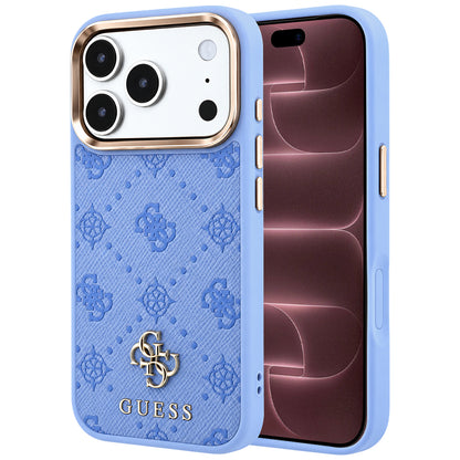 Husa MagSafe pentru Apple iPhone 18 Pro Max / 17 Pro Max, Guess, Peony 4G Small Logo, Bleu