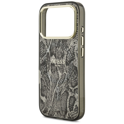 Husa MagSafe pentru Apple iPhone 18 Pro Max / 17 Pro Max, Guess, Python Pattern, Neagra