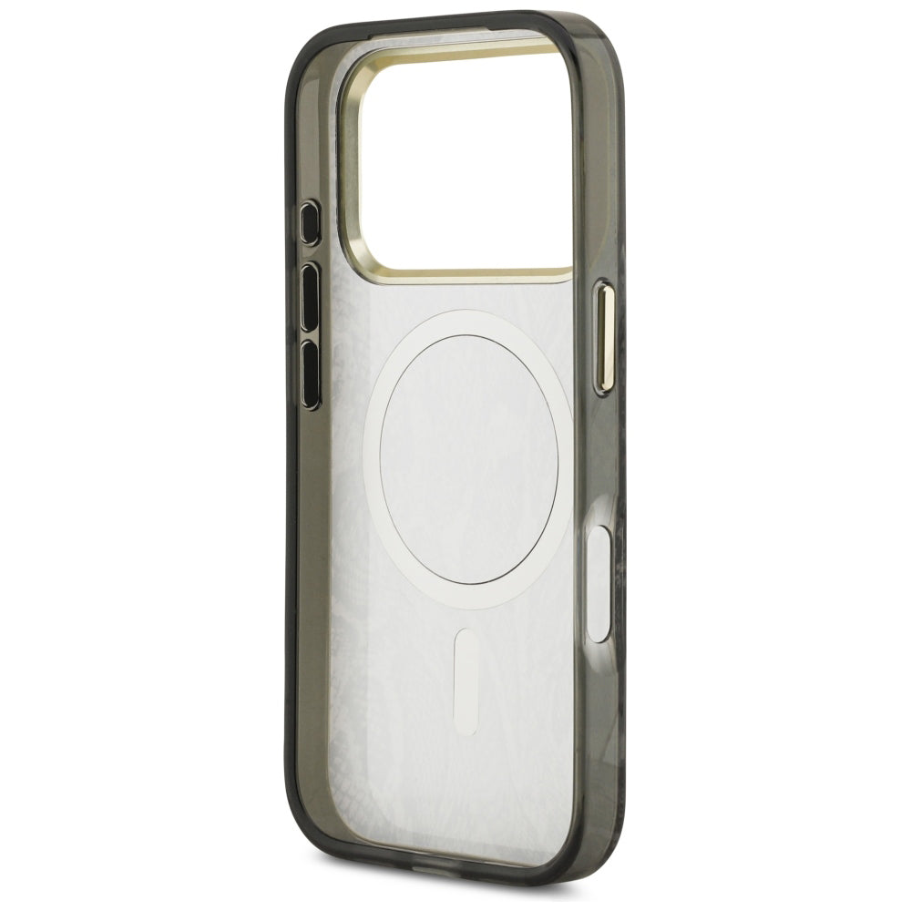 Husa MagSafe pentru Apple iPhone 18 Pro Max / 17 Pro Max, Guess, Python Pattern, Neagra