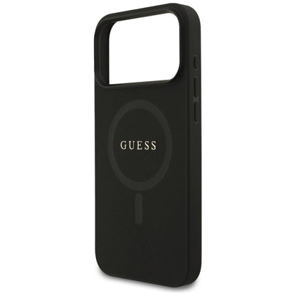 Husa MagSafe pentru Apple iPhone 18 Pro Max / 17 Pro Max, Guess, Saffiano, Neagra