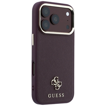 Husa MagSafe pentru Apple iPhone 18 Pro Max / 17 Pro Max, Guess, Saffiano Small 4G Classic, Visinie