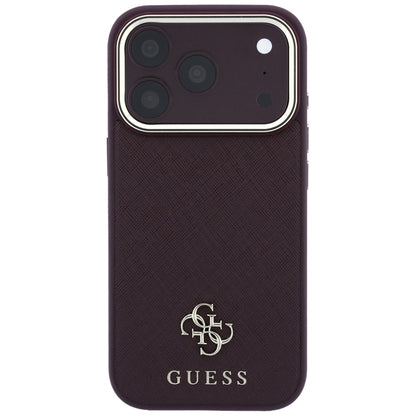 Husa MagSafe pentru Apple iPhone 18 Pro Max / 17 Pro Max, Guess, Saffiano Small 4G Classic, Visinie