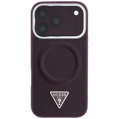 Husa MagSafe pentru Apple iPhone 18 Pro Max / 17 Pro Max, Guess, Triangle Logo, Visinie