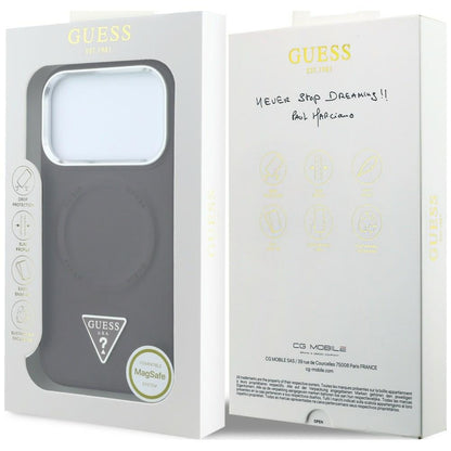 Husa MagSafe pentru Apple iPhone 18 Pro Max / 17 Pro Max, Guess, Triangle Logo, Visinie