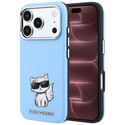 Husa MagSafe pentru Apple iPhone 18 Pro Max / 17 Pro Max, Karl Lagerfeld, Choupette Sketch, Bleu