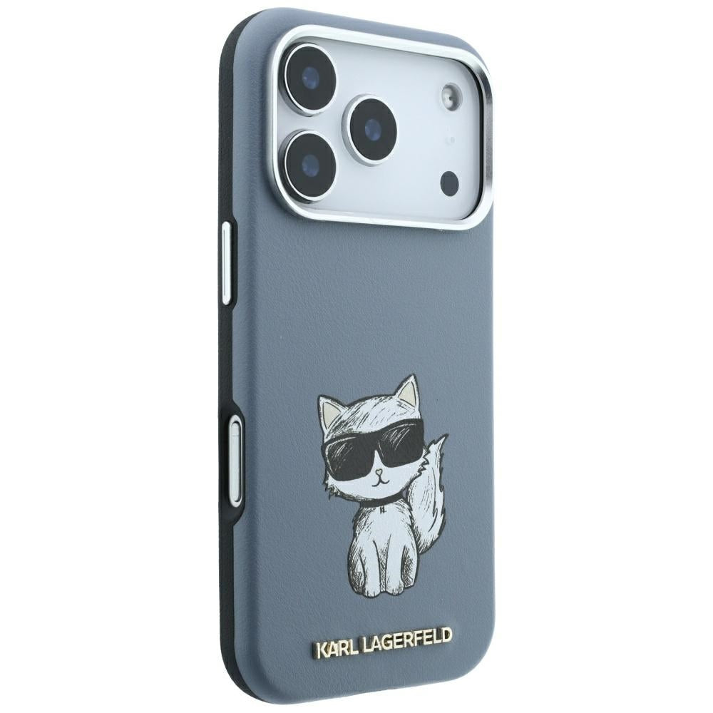 Husa MagSafe pentru Apple iPhone 18 Pro Max / 17 Pro Max, Karl Lagerfeld, Choupette Sketch, Bleu