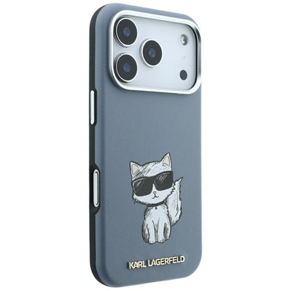 Husa MagSafe pentru Apple iPhone 18 Pro Max / 17 Pro Max, Karl Lagerfeld, Choupette Sketch, Bleu