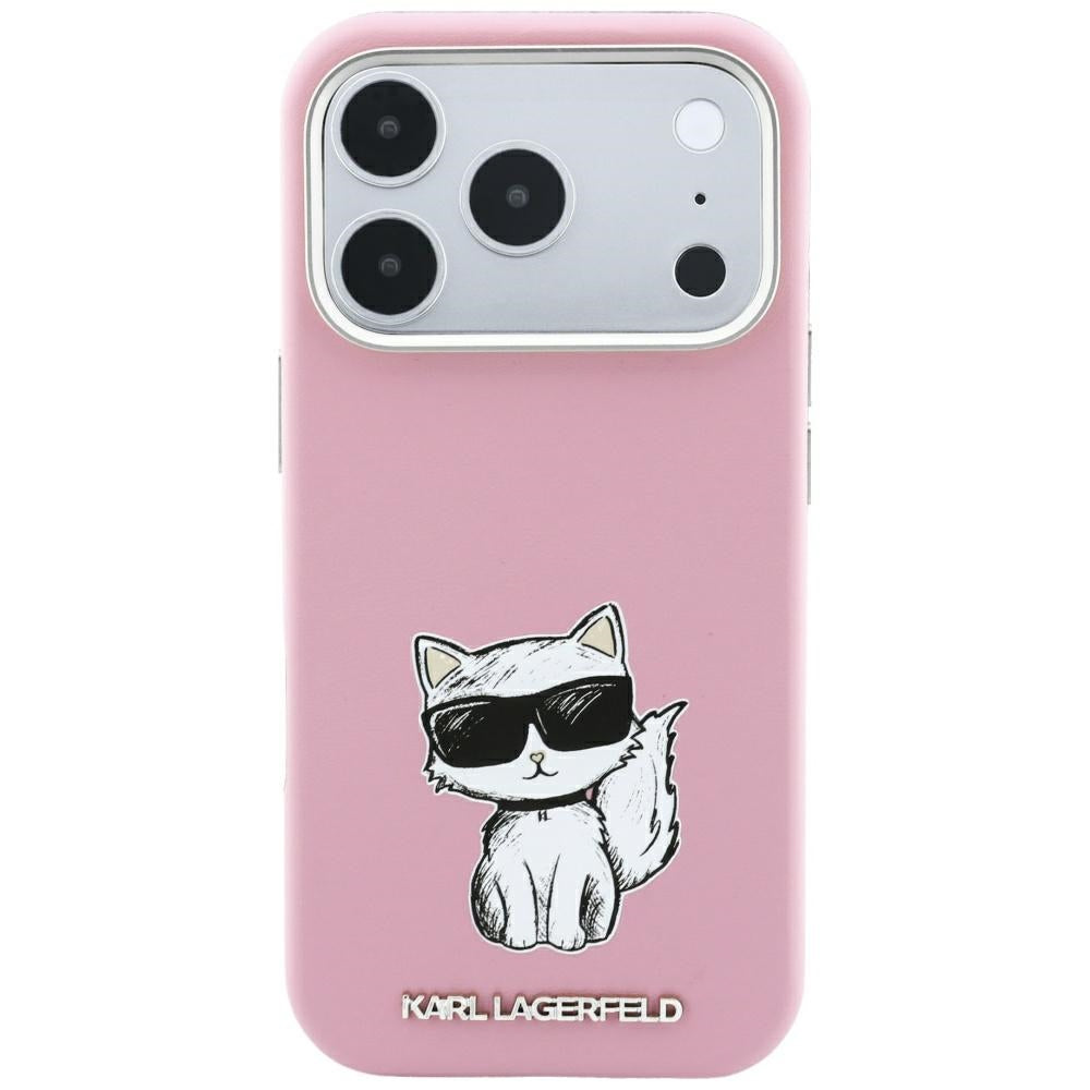 Husa MagSafe pentru Apple iPhone 18 Pro Max / 17 Pro Max, Karl Lagerfeld, Choupette Sketch, Roz
