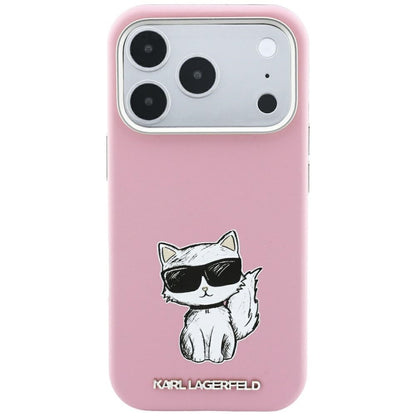 Husa MagSafe pentru Apple iPhone 18 Pro Max / 17 Pro Max, Karl Lagerfeld, Choupette Sketch, Roz