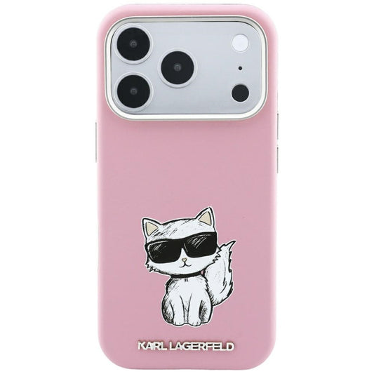 Husa MagSafe pentru Apple iPhone 18 Pro Max / 17 Pro Max, Karl Lagerfeld, Choupette Sketch, Roz