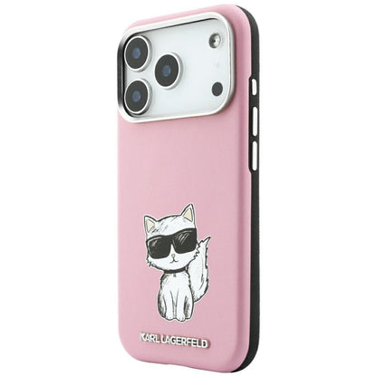 Husa MagSafe pentru Apple iPhone 18 Pro Max / 17 Pro Max, Karl Lagerfeld, Choupette Sketch, Roz