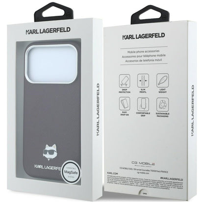 Husa MagSafe pentru Apple iPhone 18 Pro Max / 17 Pro Max, Karl Lagerfeld, Grained Choupette Head, Visinie