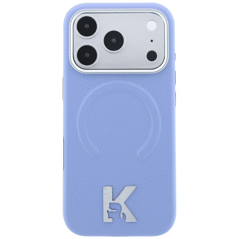 Husa MagSafe pentru Apple iPhone 18 Pro Max / 17 Pro Max, Karl Lagerfeld, Grained Embossed Ring , Bleu