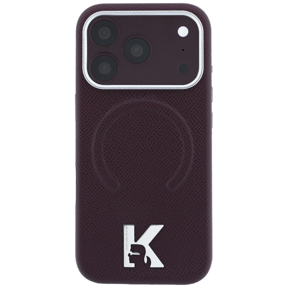 Husa MagSafe pentru Apple iPhone 18 Pro Max / 17 Pro Max, Karl Lagerfeld, Grained Embossed Ring , Visinie