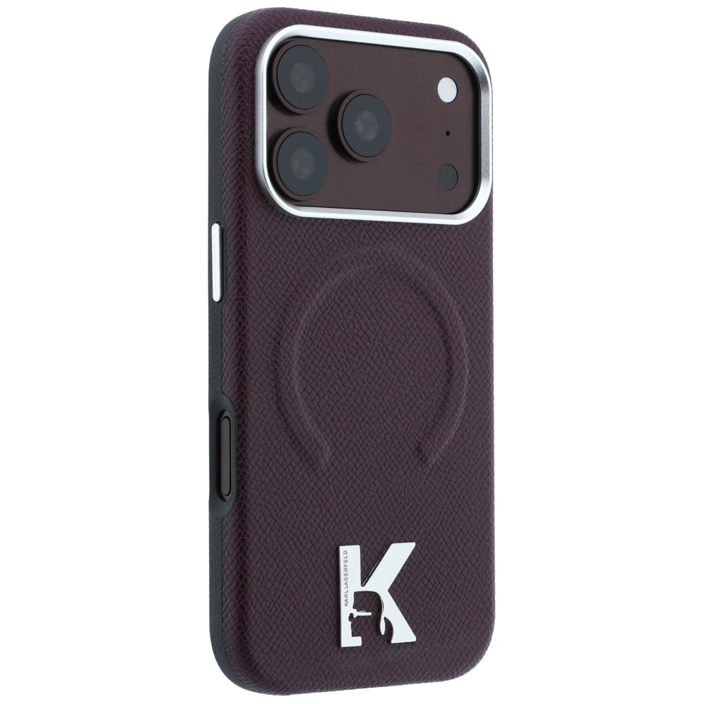 Husa MagSafe pentru Apple iPhone 18 Pro Max / 17 Pro Max, Karl Lagerfeld, Grained Embossed Ring , Visinie