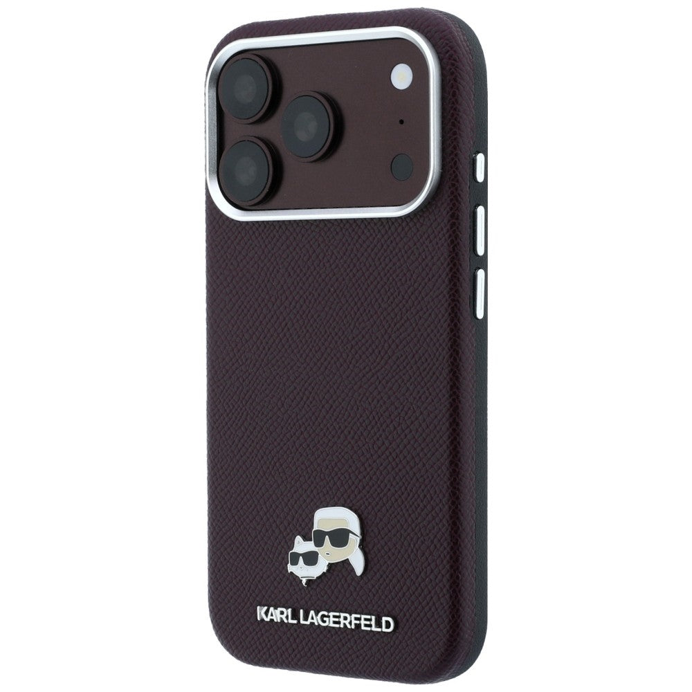 Husa MagSafe pentru Apple iPhone 18 Pro Max / 17 Pro Max, Karl Lagerfeld, Grained KC Heads, Visinie